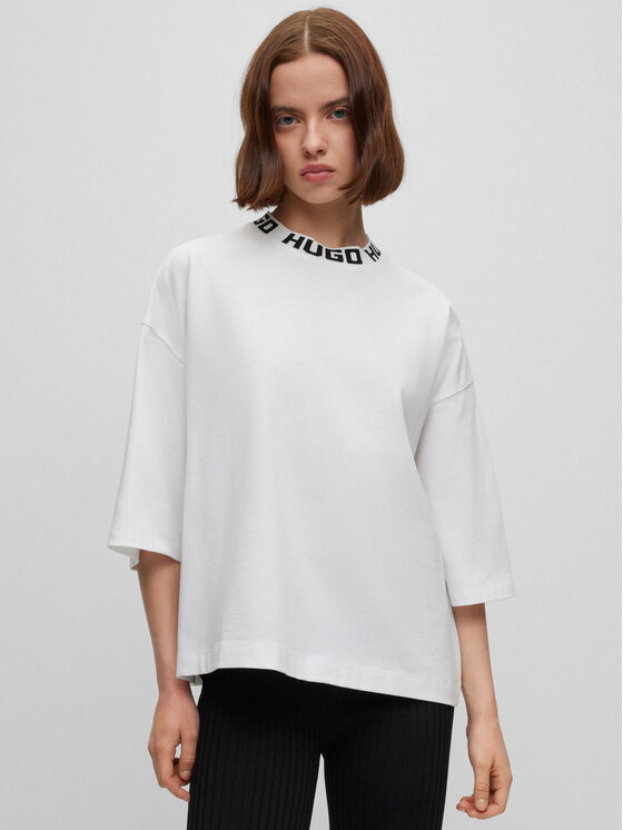 HUGO Hugo T-Shirt Dinaya 50495059 Bílá Relaxed Fit