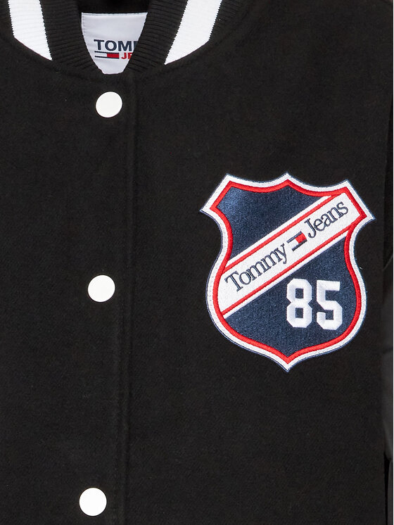 Tommy Jeans Curve Tommy Jeans Curve Kurtka bomber Letterman DW0DW15076 Czarny Oversize
