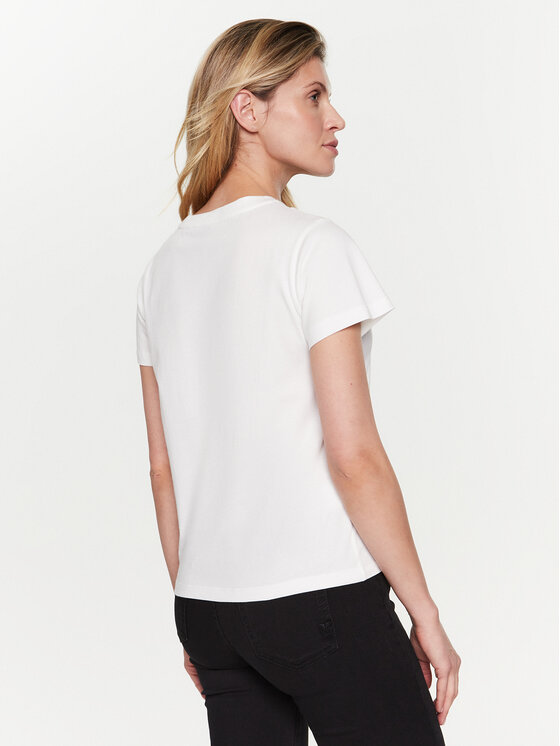 Pinko Pinko T-Shirt 100373 A0KP Biały Regular Fit