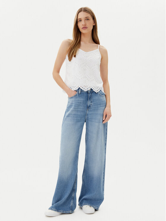 Pieces Pieces Top Vilde 17156563 Bijela Regular Fit