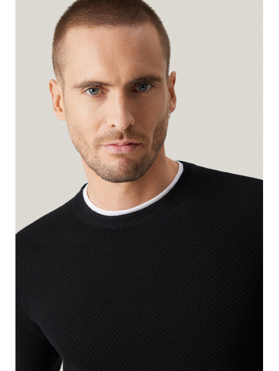Próchnik Próchnik Sweter PM17 SW073225000114 Czarny Regular Fit