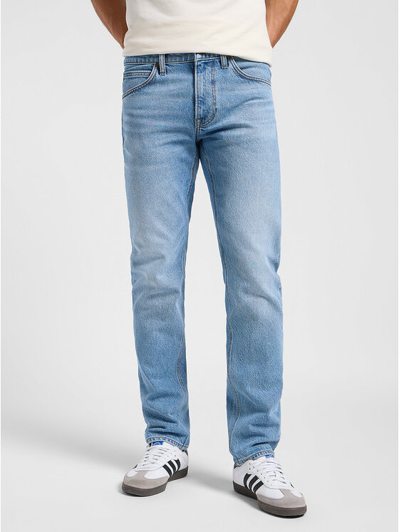 Lee Lee Jeansy DAREN ZIP FLY Niebieski Straight Fit