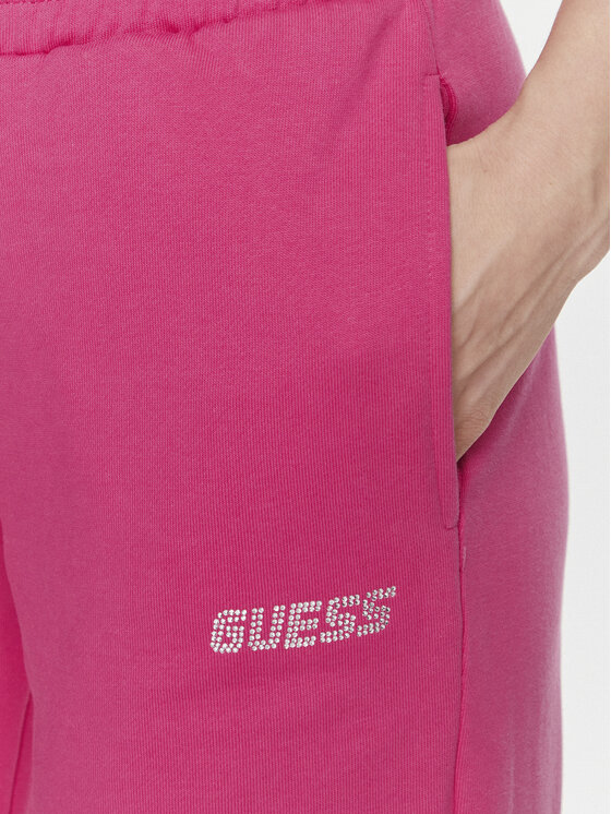 Guess Guess Spodnie dresowe Eleanora V4RB10 KC5O0 Różowy Regular Fit