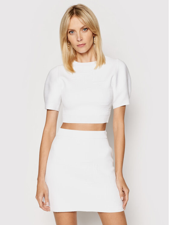 Elisabetta Franchi Elisabetta Franchi Komplet bluza in krilo KC-17Q-11E2-V540 Bela Slim Fit