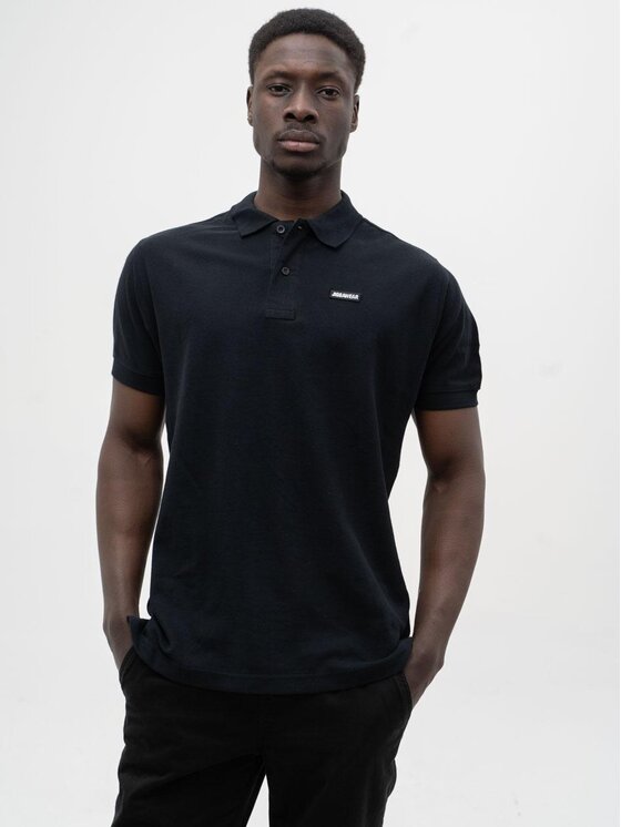 Jigga Wear Jigga Wear Polo Koszulka Polo Z Krótkim Rękawem Męska Czarna Jigga Wear Stripe Name L Czarny Regular Fit
