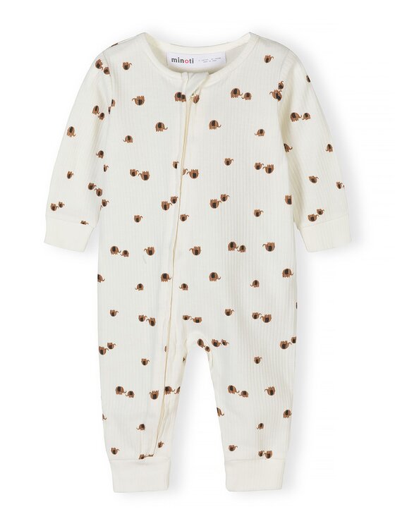 minoti minoti Pajac NOSBABYRIB1 Écru Regular Fit