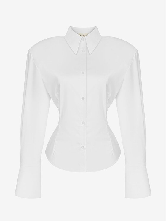 Le Collet Le Collet Koszula AURELIA Biały Slim Fit