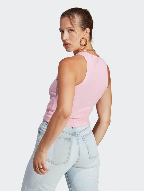 adidas adidas Blúz Adicolor Essentials Rib Tank Top IB9108 Rózsaszín Slim Fit