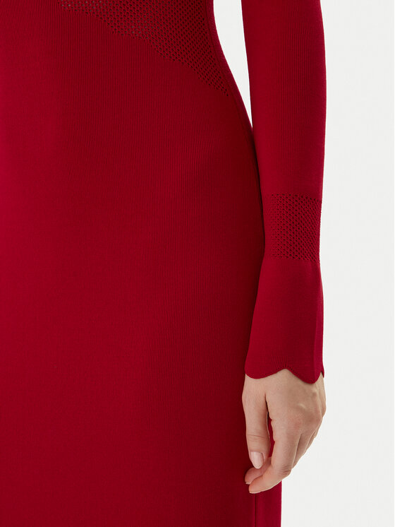 TWINSET TWINSET Sukienka dzianinowa 252TP3040 Czerwony Slim Fit