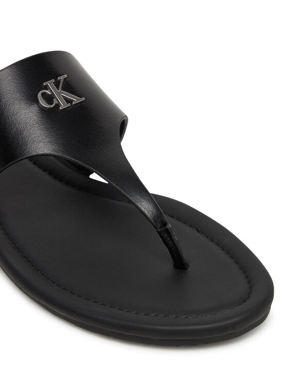Calvin Klein Jeans Calvin Klein Jeans Šlepetės per pirštą Flat Sandal Toepost Mg YW0YW01691 Juoda