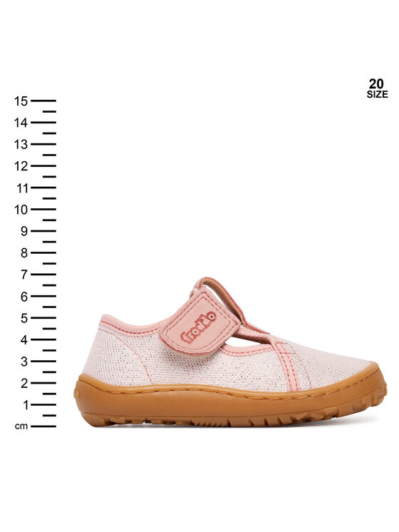 Froddo Froddo Bačkory Barefoot Canvas T-Bar G1700439-2 M Růžová