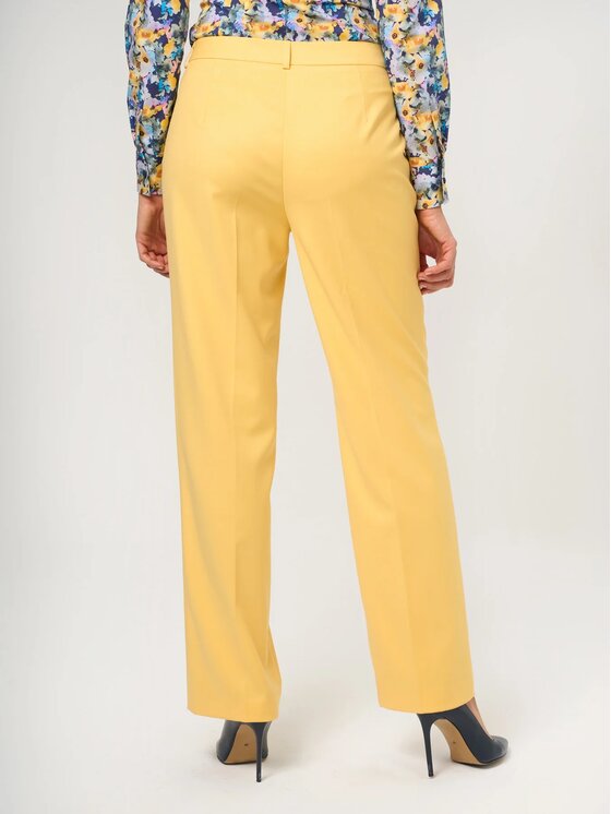 Willsoor Willsoor Spodnie garniturowe 68229 Żółty Regular Fit
