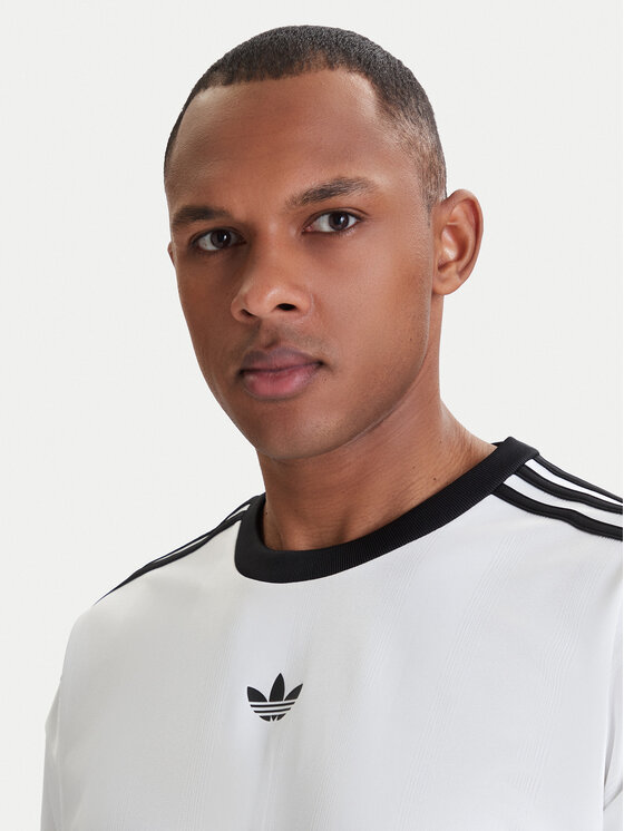 adidas adidas T-krekls adicolor Jacquard KD5829 Balts Loose Fit
