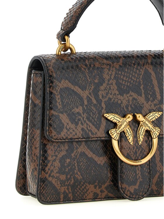 PINKO PINKO Torebka Brown Calfskin Hand Brązowy