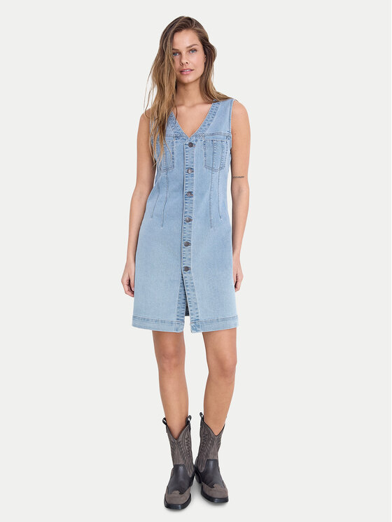 Noisy May Noisy May Džínsové šaty Rikka 27033695 Modrá Slim Fit