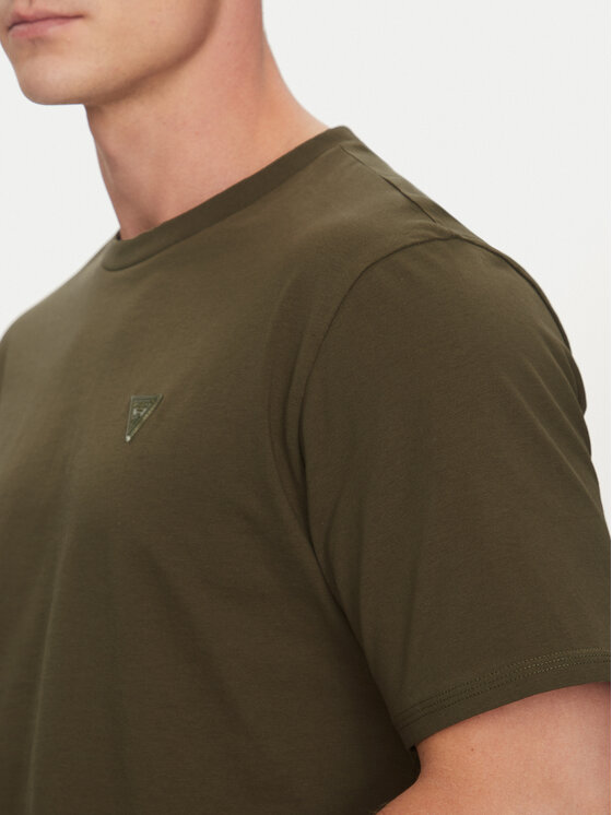 Guess Guess T-krekls F3GI00 K8HM0 Haki Regular Fit