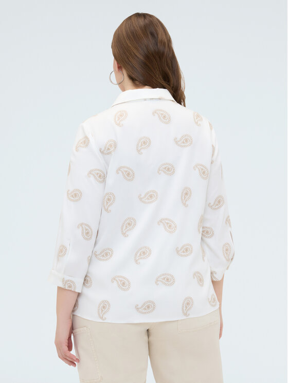 Fiorella Rubino Fiorella Rubino Camicia 5044T001447N011 Bianco Boxy Fit