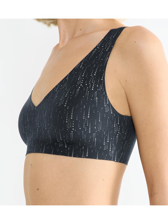 Triumph Triumph Biustonosz sloggi ZERO Feel 2.0 Festive Bralette Czarny