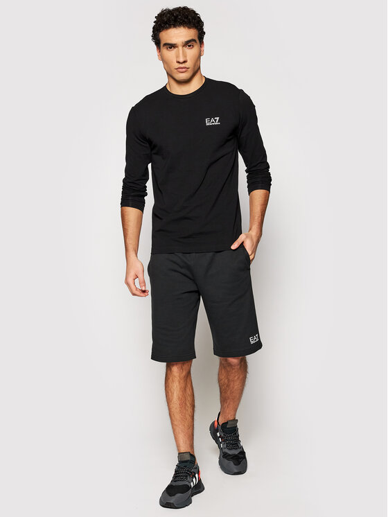 EA7 Emporio Armani EA7 Emporio Armani Majica dugih rukava 8NPT55 PJM5Z 1200 Crna Regular Fit
