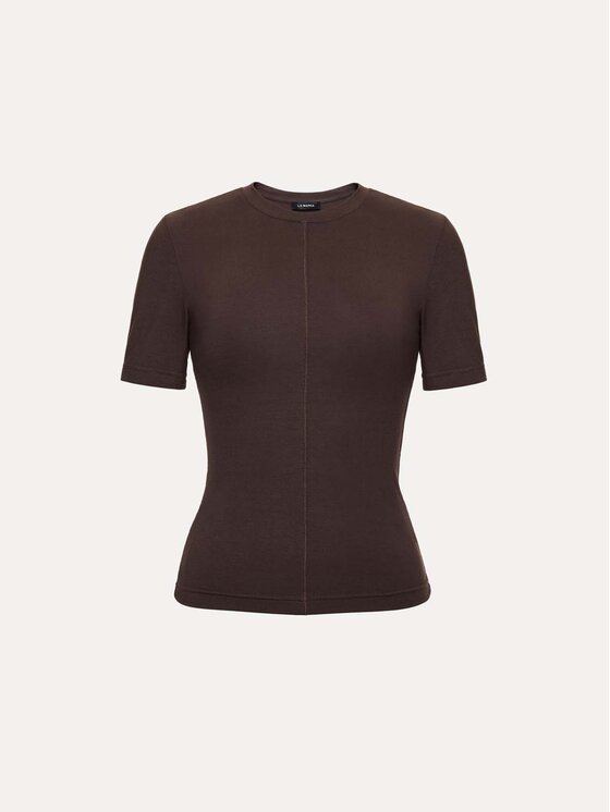 La Mania La Mania T-Shirt SWING Brązowy Basic Fit