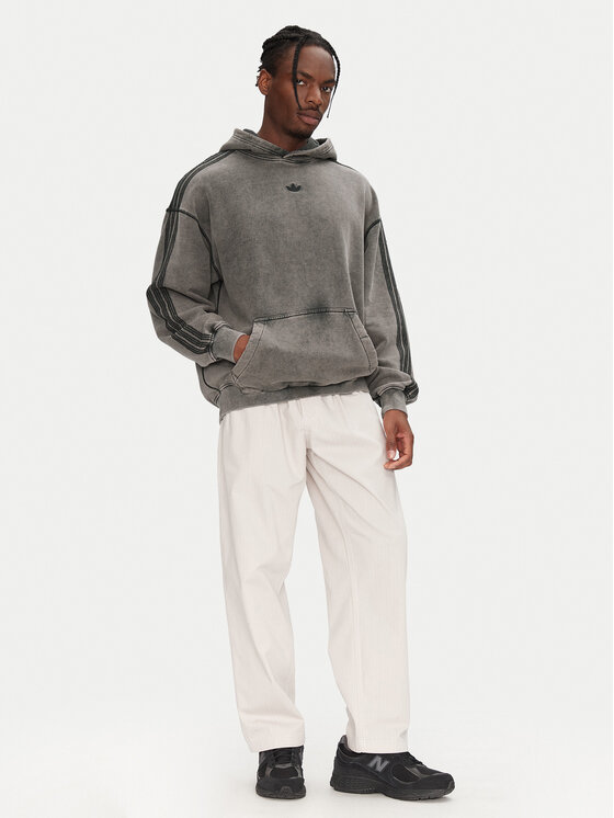 adidas adidas Pulóver Premium Essentials Retro JD0245 Szürke Loose Fit