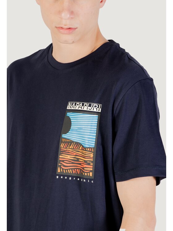 Napapijri Napapijri T-Shirt S-VALDOR SS Niebieski Casual Fit