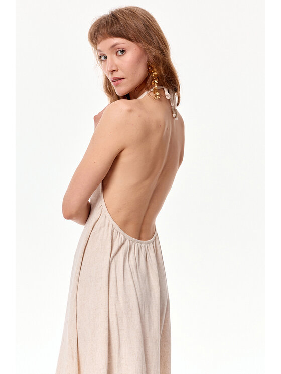 MANDRAGORA MANDRAGORA Vestito estivo Sola Beige A-Line Fit