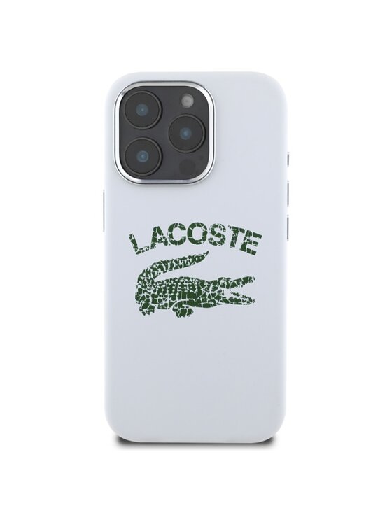 Lacoste Lacoste Etui na telefon Silicone Cracked Logo Biały