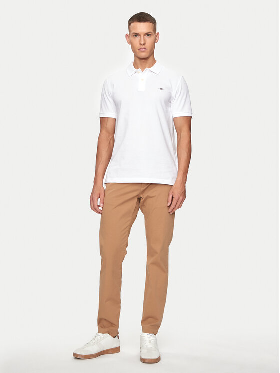 Gant Gant Polokošile Shield 2220 Bílá Slim Fit