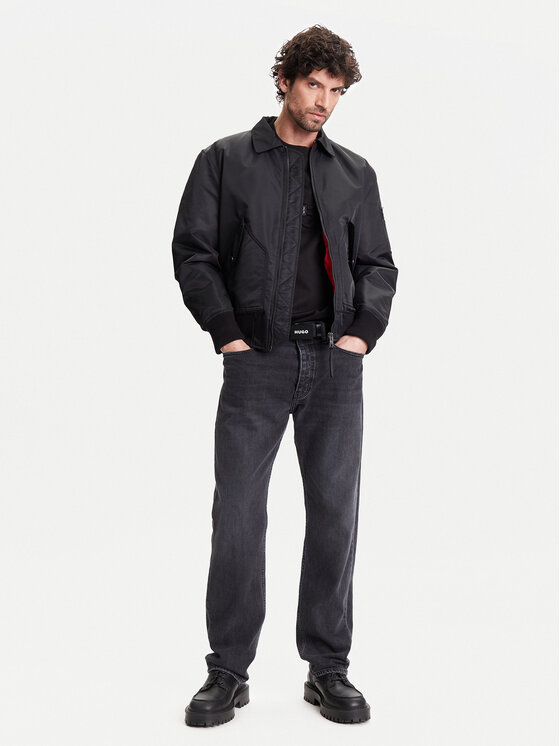 HUGO HUGO Bunda bomber Balamo2531 50541604 Černá Regular Fit