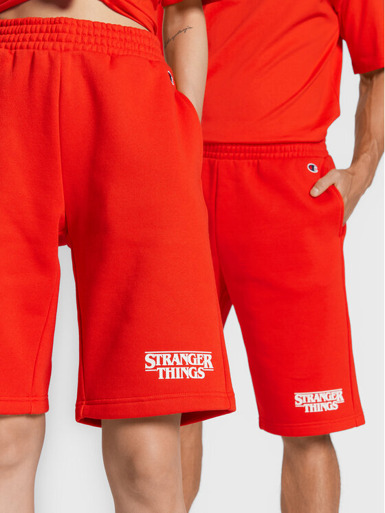 Champion Champion Szorty sportowe Unisex STRANGER THINGS 217782 Czerwony Regular Fit
