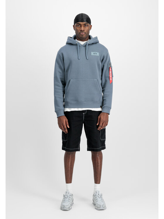 Alpha Industries Alpha Industries Bluza Backprint Hoodie Błękitny Regular Fit