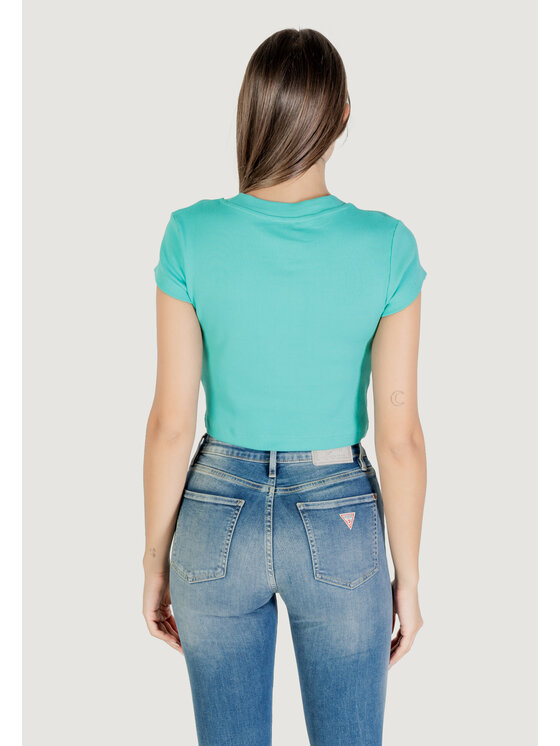 Calvin Klein Jeans Calvin Klein Jeans T-Shirt MONOGRAM BABY TEE Τυρκουάζ Casual Fit