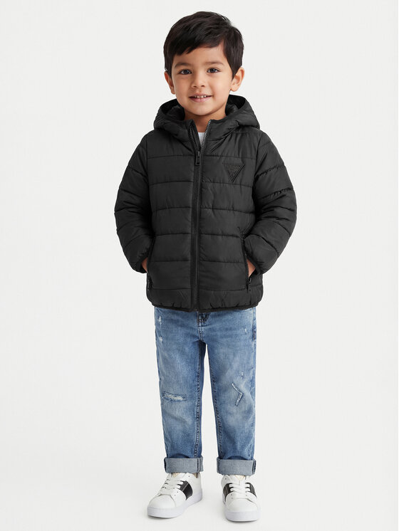 Guess Guess Пуховик H4BT03 WCFM0 Чорний Regular Fit
