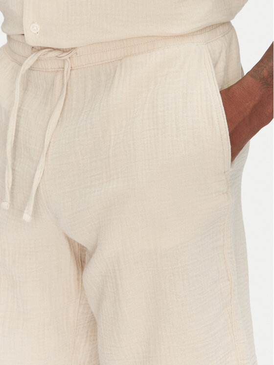 Jack&Jones Jack&Jones Комплект от риза и текстилни шорти Easter 12281255 Бежов Relaxed Fit