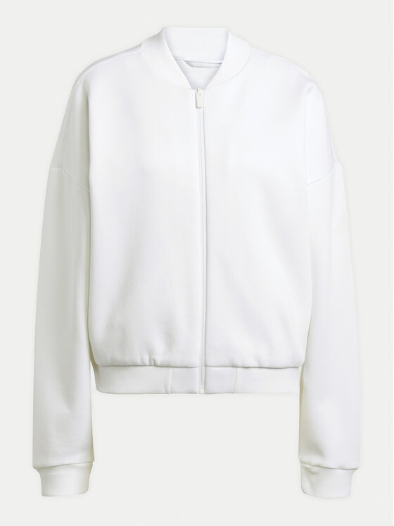 adidas adidas Majica dugih rukava Essentials Contemporary Logo JD9966 Bijela Loose Fit