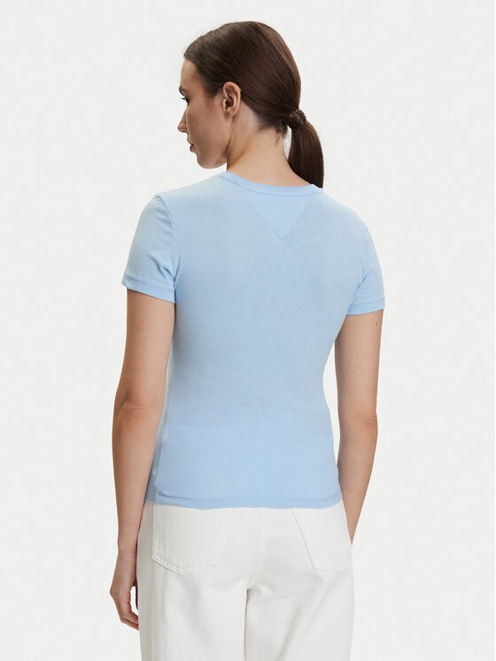 Tommy Jeans Tommy Jeans Tricou DW0DW18398 Albastru deschis Slim Fit