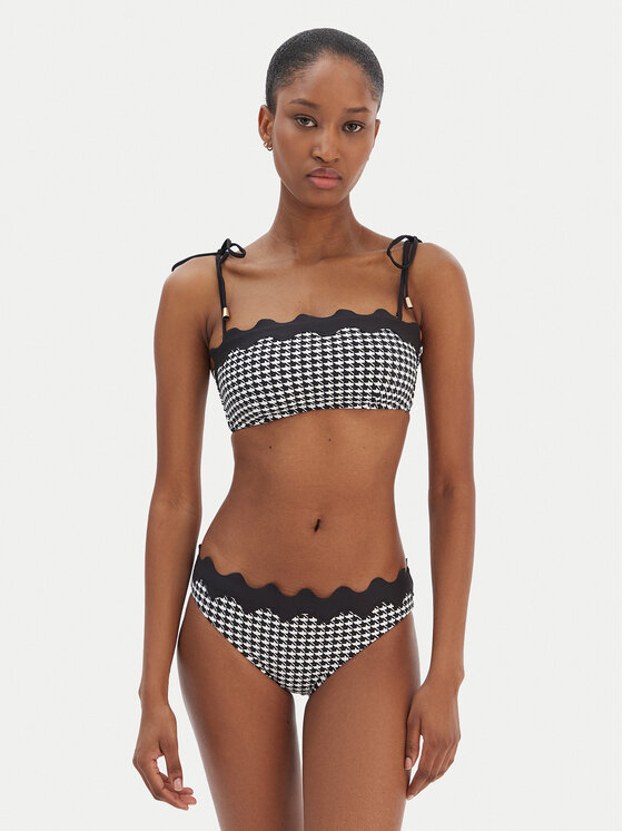Seafolly Seafolly Bikini-Unterteil Gia Check Ric Rac 40711-282 Schwarz