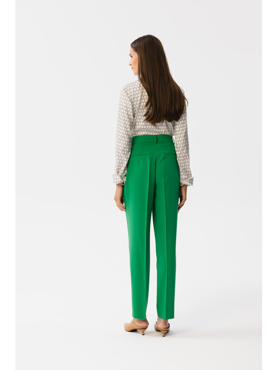 Stylove Stylove Kalhoty z materiálu S356 Zelená Modern Fit