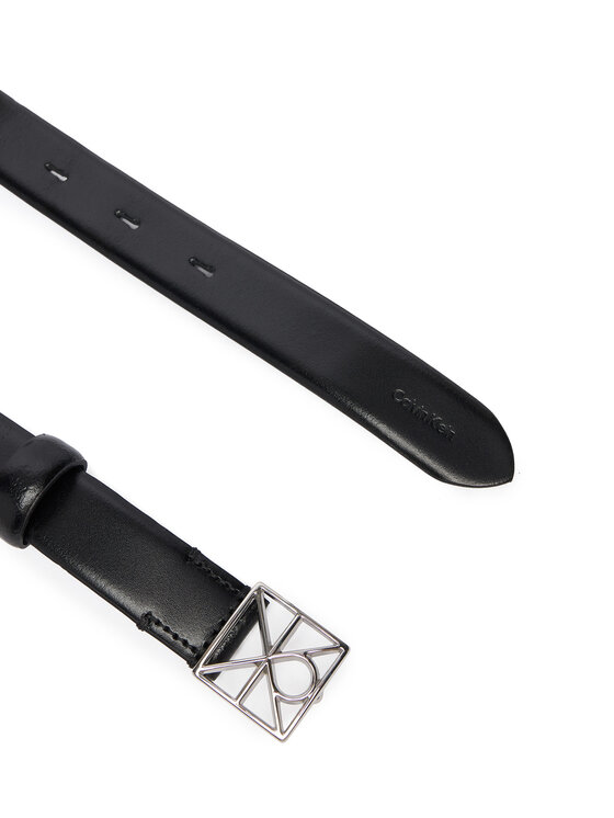 Calvin Klein Calvin Klein Дамски колан Emblem Buckle 25Mm Fixed Smooth LV04F7072G Черен