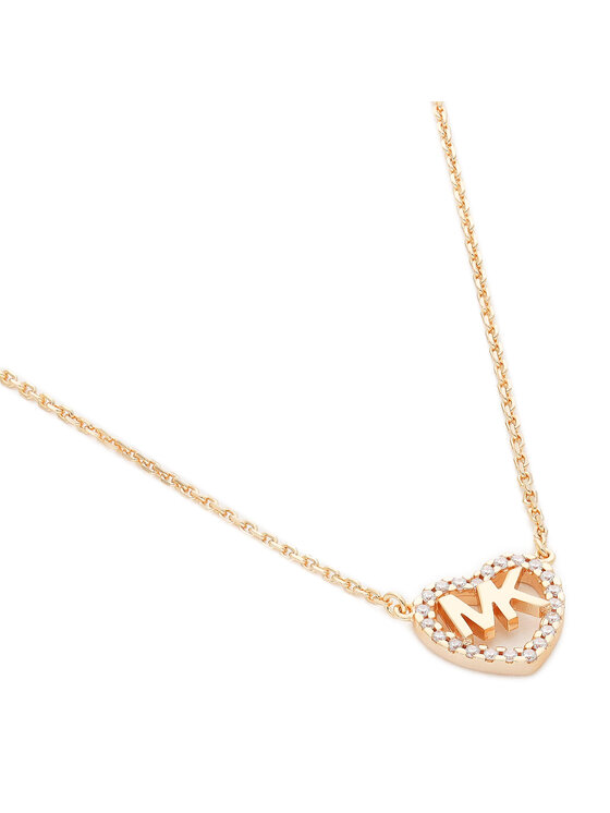 Michael Kors Michael Kors Naszyjnik Logo Heart Neck MKC1244AN791 Złoty