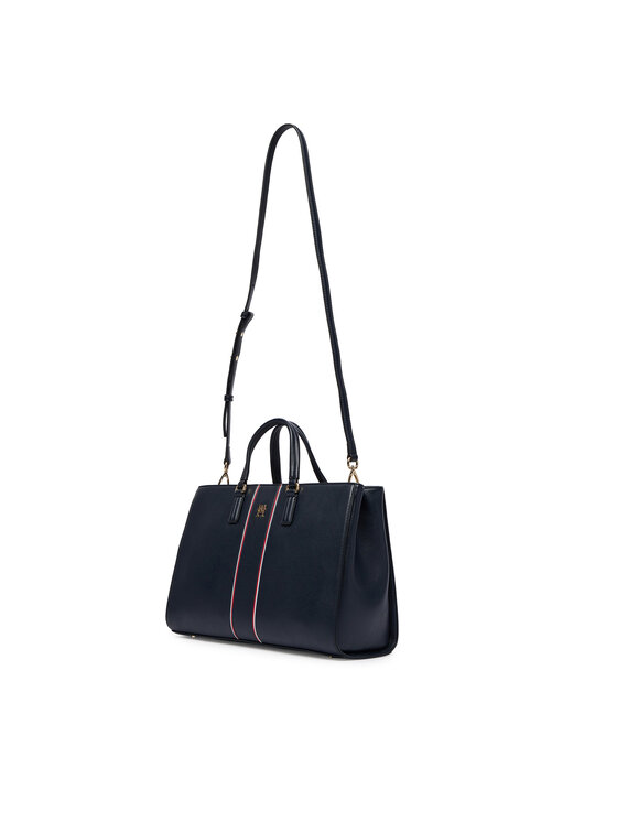 Tommy Hilfiger Tommy Hilfiger Rankinė Th Daily Satchel Corp AW0AW18644 Tamsiai mėlyna