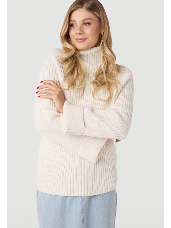 LAURELLA LAURELLA Sveter LAURELLA 6TU021101 Écru Regular Fit