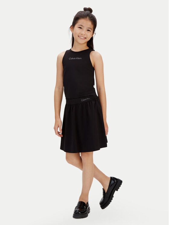 Calvin Klein Calvin Klein Spódnica Punto Milano LVCKSJC20G Czarny Regular Fit