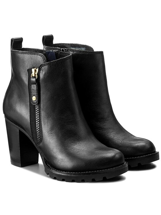 Tommy Hilfiger Tommy Hilfiger Bokacsizma Isabella 20A FW0FW01845 Fekete