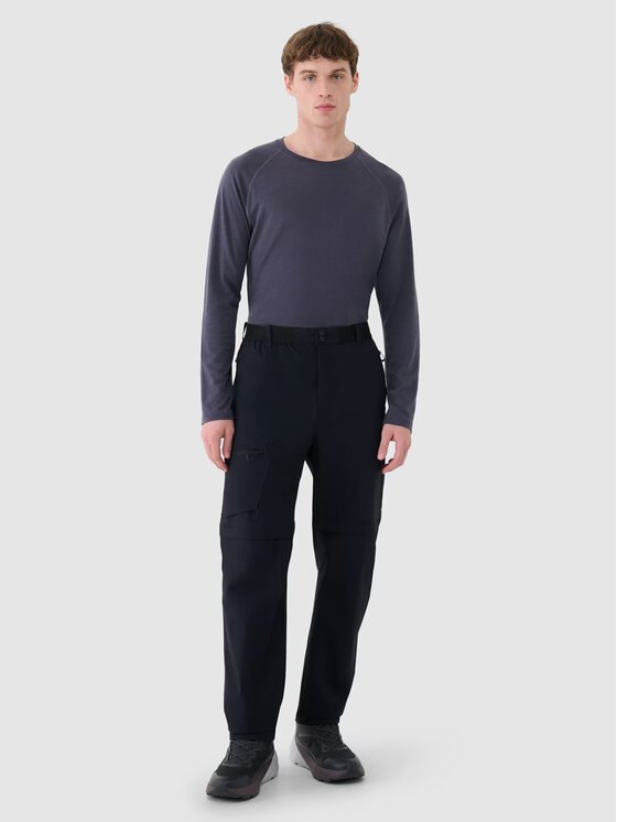 4F 4F Outdoorové nohavice 4FWSS25TFTRM0792-20S Čierna Regular Fit