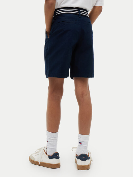 Tommy Hilfiger Tommy Hilfiger Medžiaginiai šortai Essential KB0KB10246 Tamsiai mėlyna Loose Fit