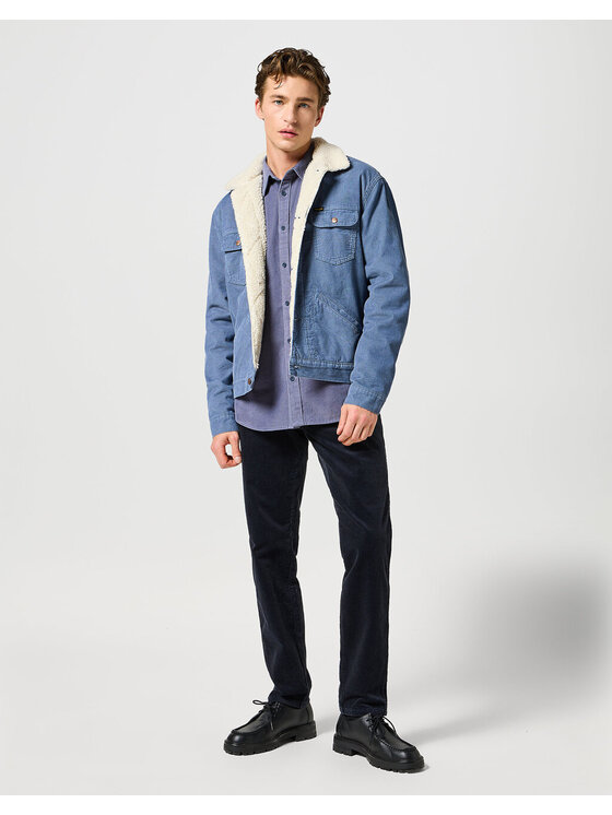Wrangler Wrangler Spodnie materiałowe 112356784 Granatowy Regular Fit