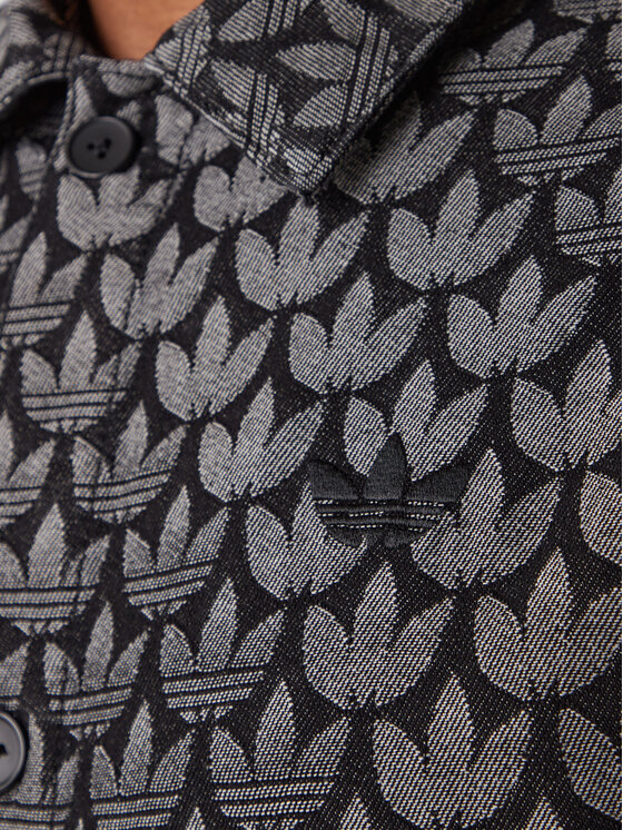 adidas adidas дънкова риза Monogram KC6379 Сив Loose Fit