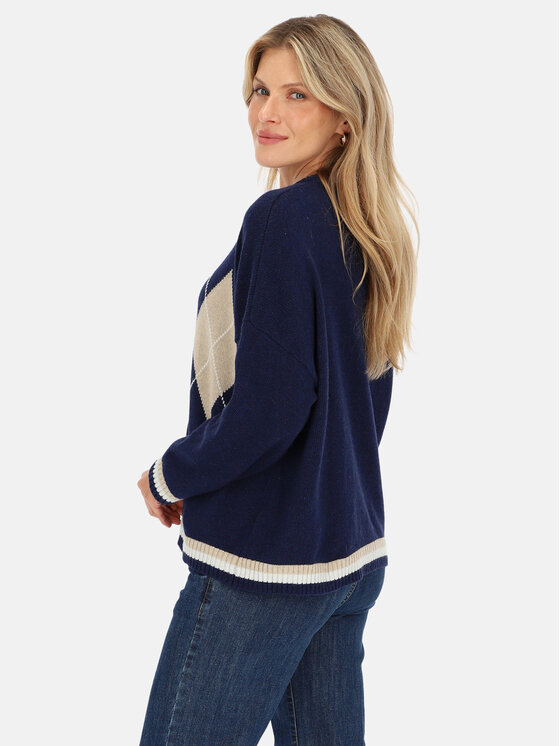 L’AF L’AF Sweter Flawia Granatowy Oversize